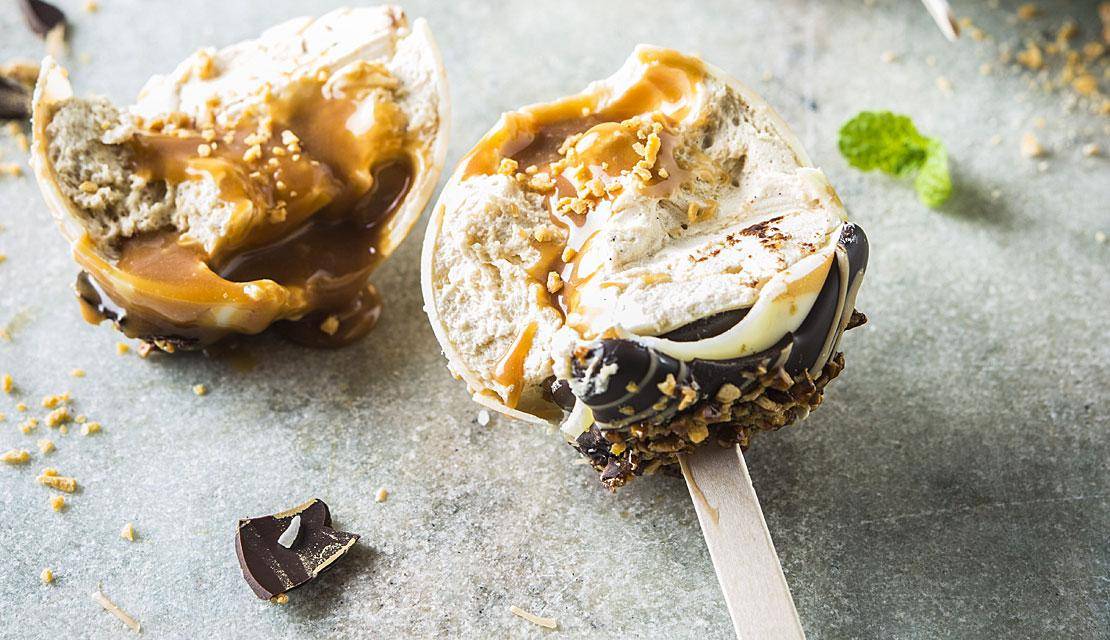 Luscious caramel ice cream