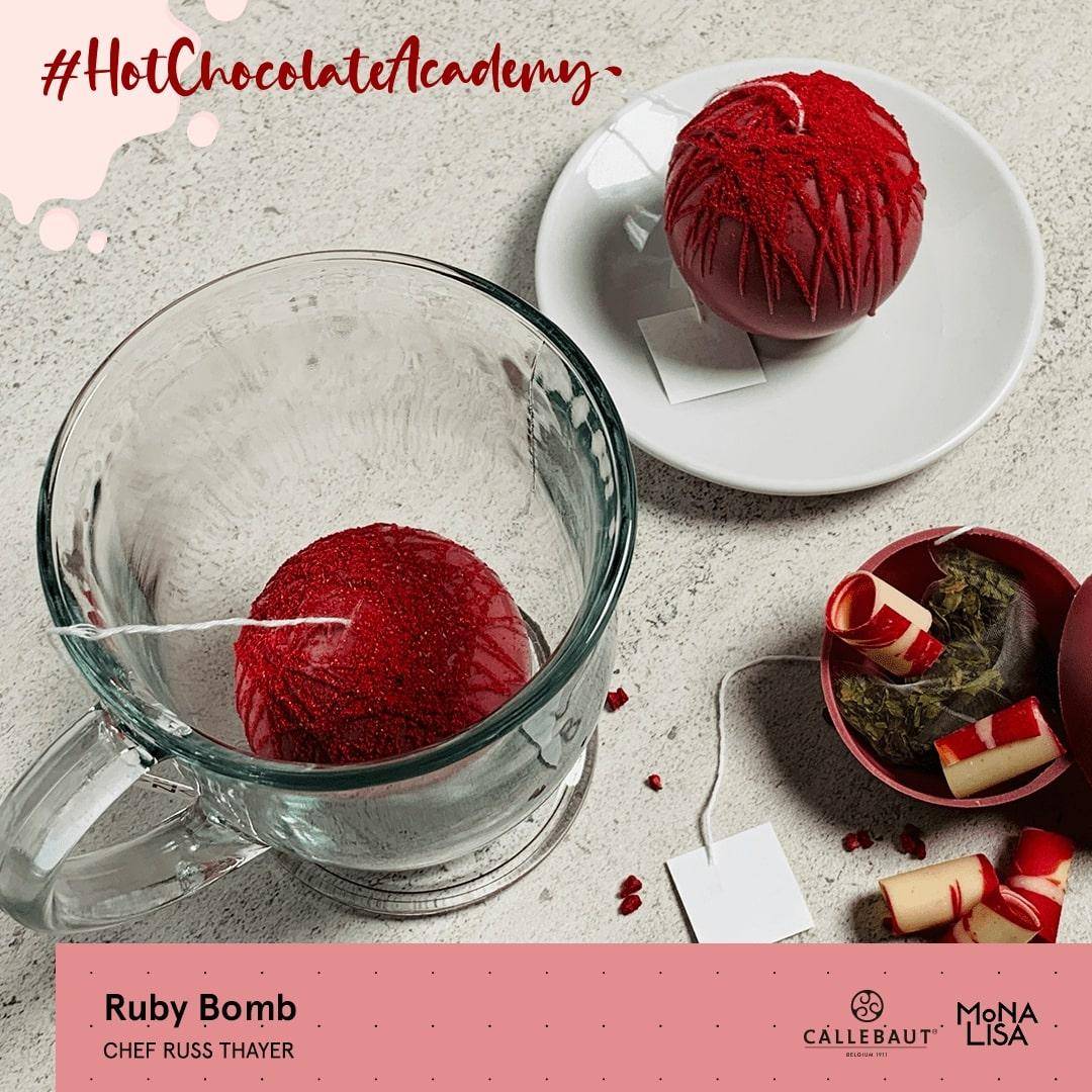 ruby hot chocolate bomb