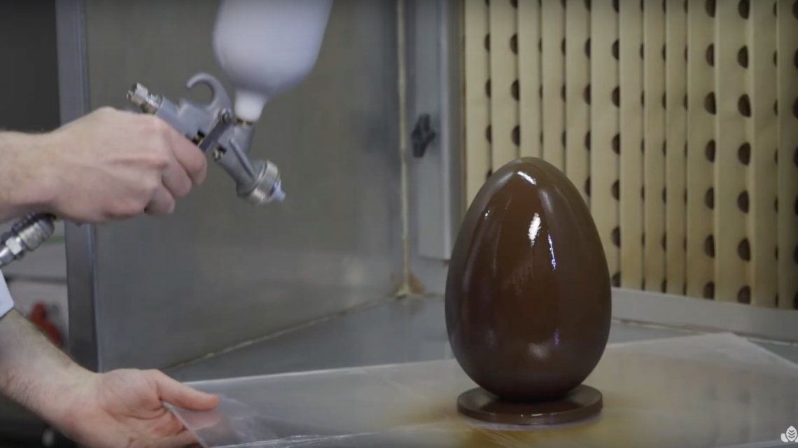 Técnica pistoleado chocolate