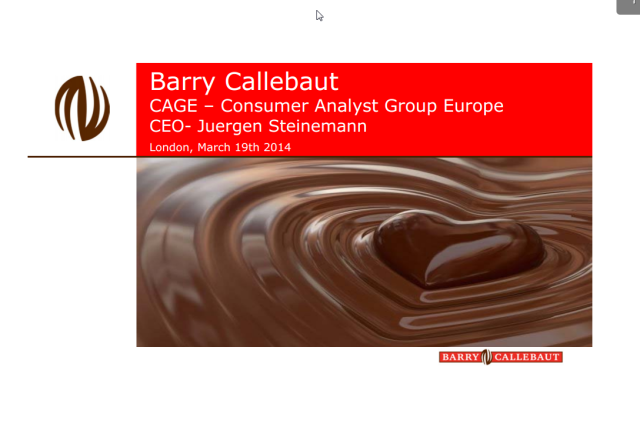 CAGE (Consumer Analyst Group Europe) presentation