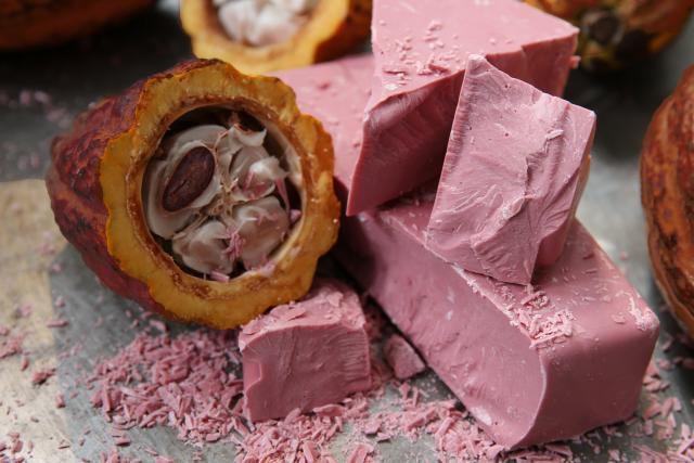 Ruby cocoa beans and ruby