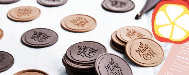 Dairy-free vegan dark and milk chocolate coins