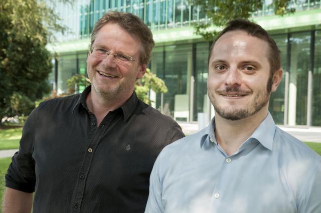 Prof. Matthias Ullrich (Project coordinator at Jacobs University) and  Gino Vrancken (Project Lead at Barry Callebaut) 