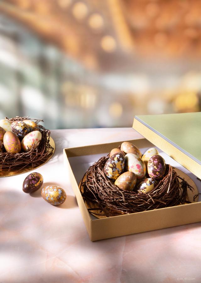 Easter eggs in a giftbox