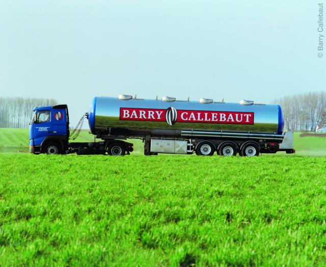 Barry Callebaut truck carrying liquid chocolate