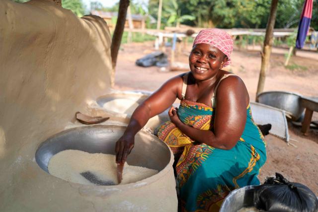 Women preparing food