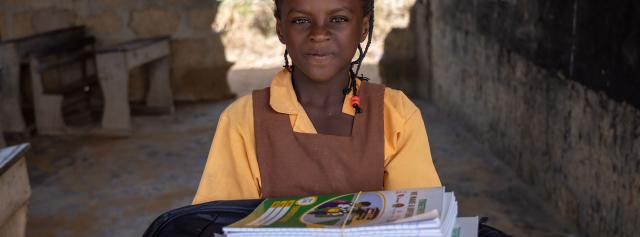 Young girl at school