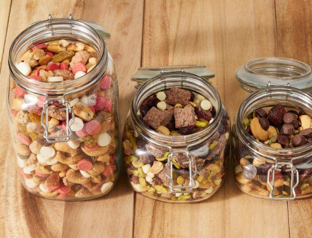jars of trail mix