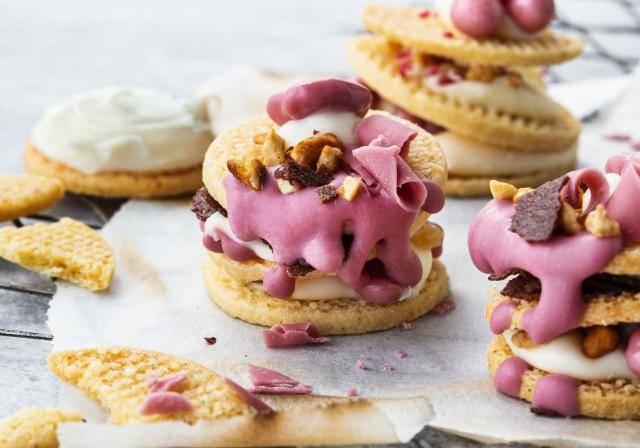 Ruby chocolate artisanal biscuit snack