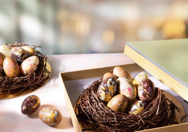 Easter eggs in a giftbox