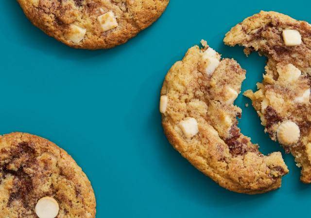 cookies on a blue background