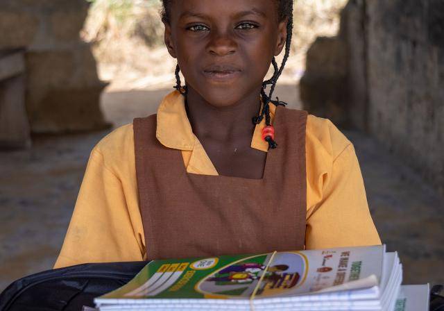 Young girl at school