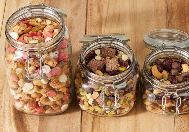 jars of trail mix